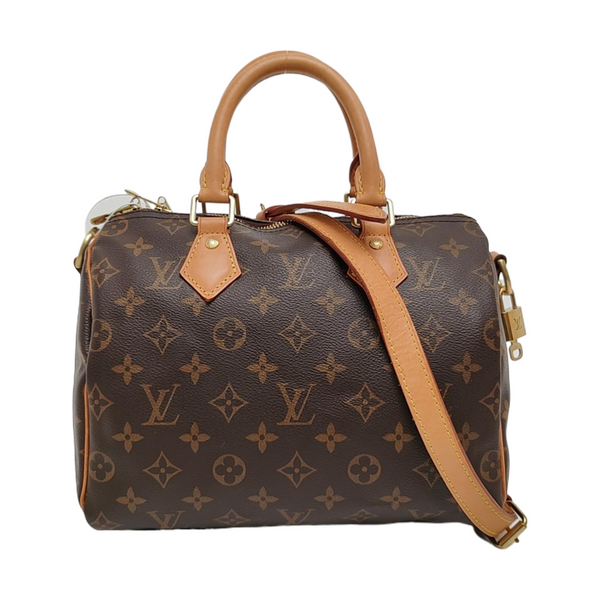 SPEEDY 25 Monogram Coated Canvas Brown
