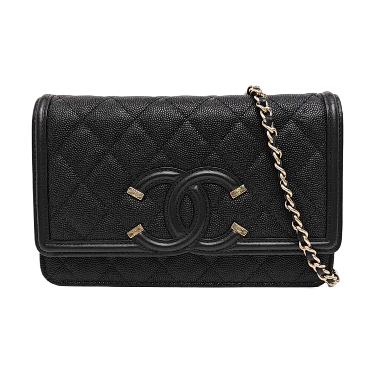 FILIGREE WOC Quilted Grained Calfskin Black