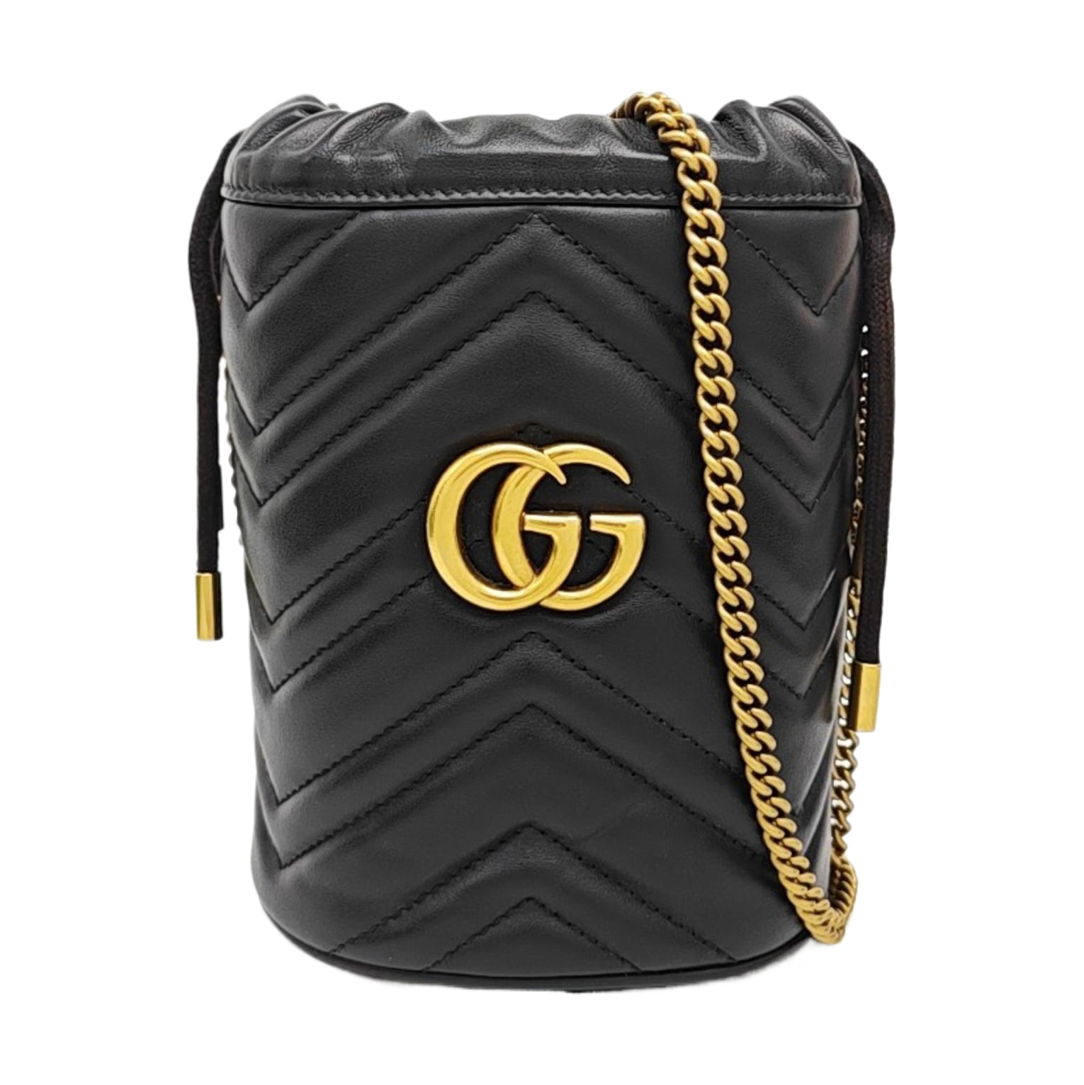 GG Marmont Mini Quilted Calfskin Black