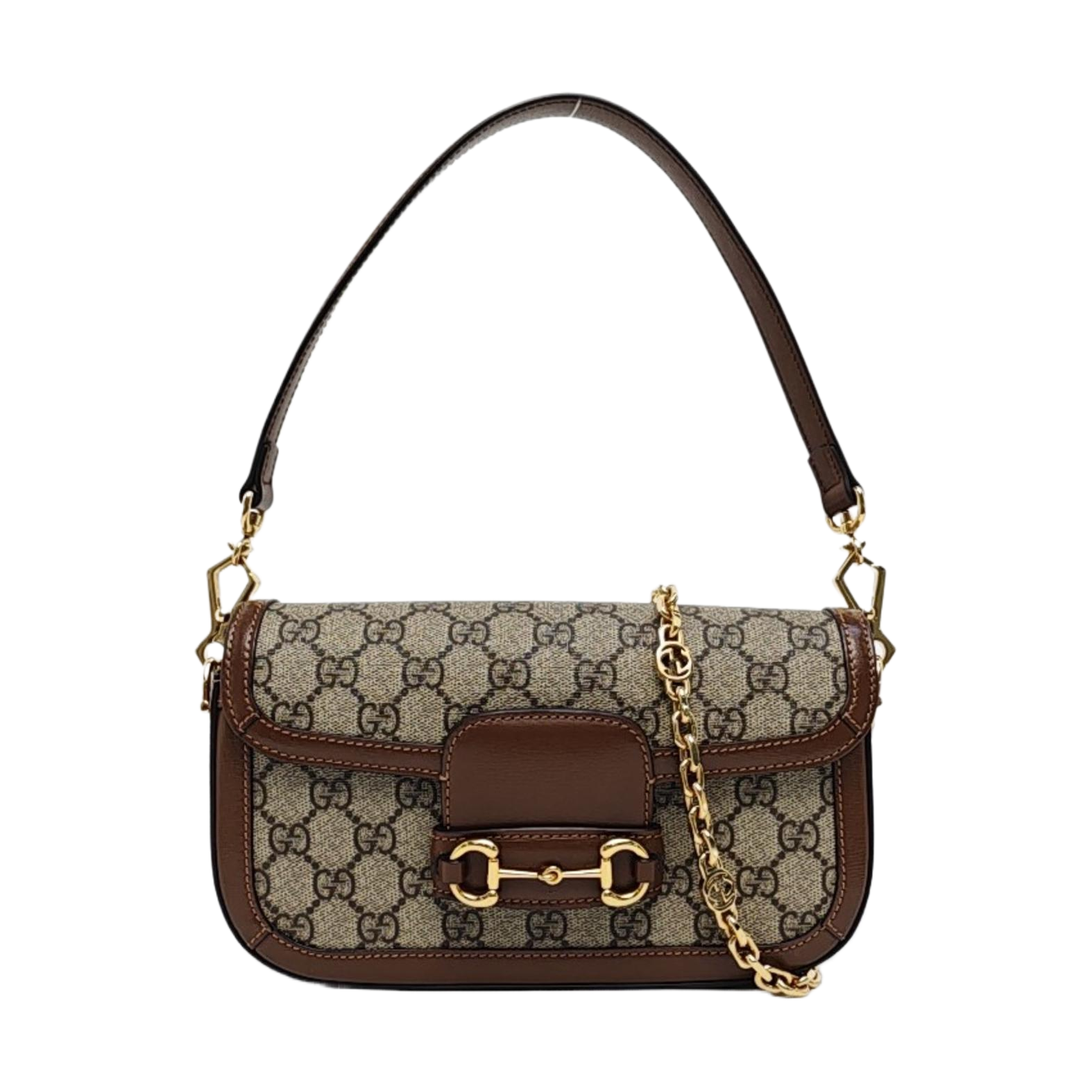 Horsebit 1955 Medium Monogram Coated Canvas Black