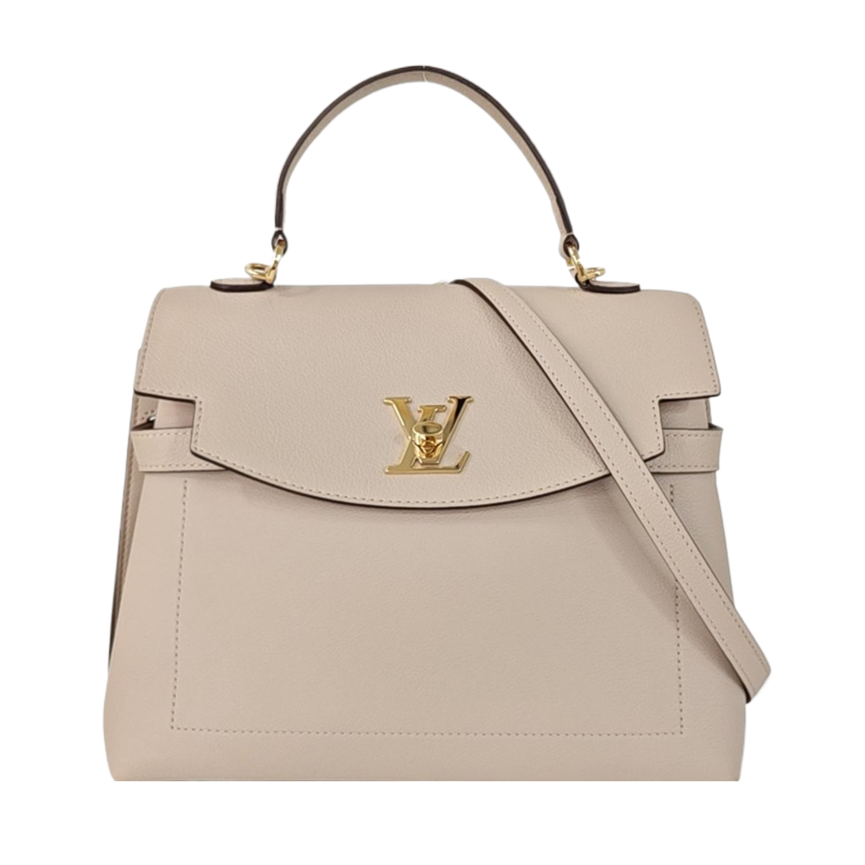 Calfskin Shoulder Bag Beige
