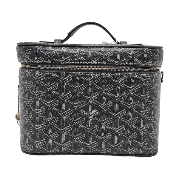 Coated Canvas Top Handle Bag Gray