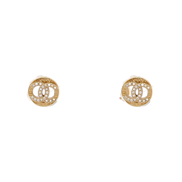 CC Logo Metal Clear Stud Earrings