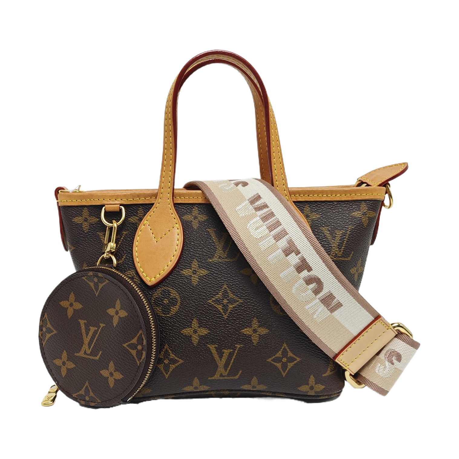 NEVERFULL BB Monogram Coated Canvas Brown