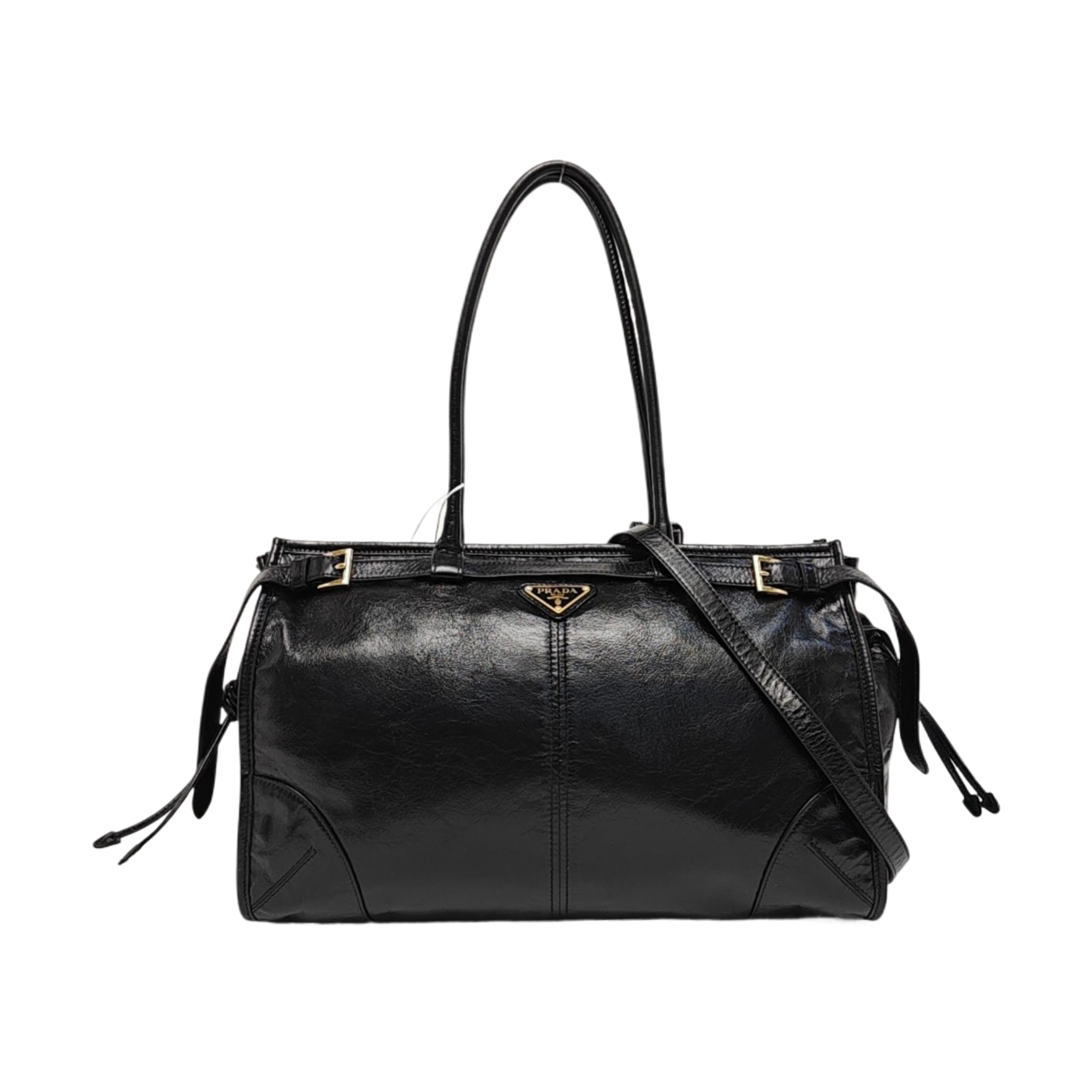 Quilted Calfskin Shoulder Bag Large Black
