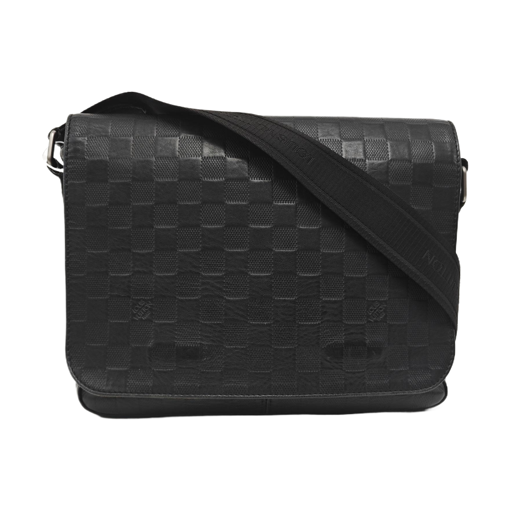 DISTRICT PM Damier Graphite Calfskin Black
