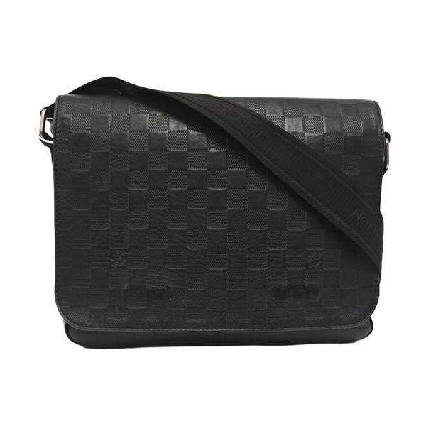DISTRICT PM Damier Graphite Calfskin Black