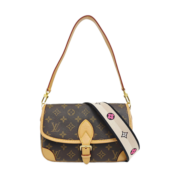 DIANE Monogram Coated Canvas Brown