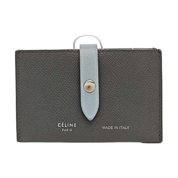 STRAP Calfskin Gray Card Holder