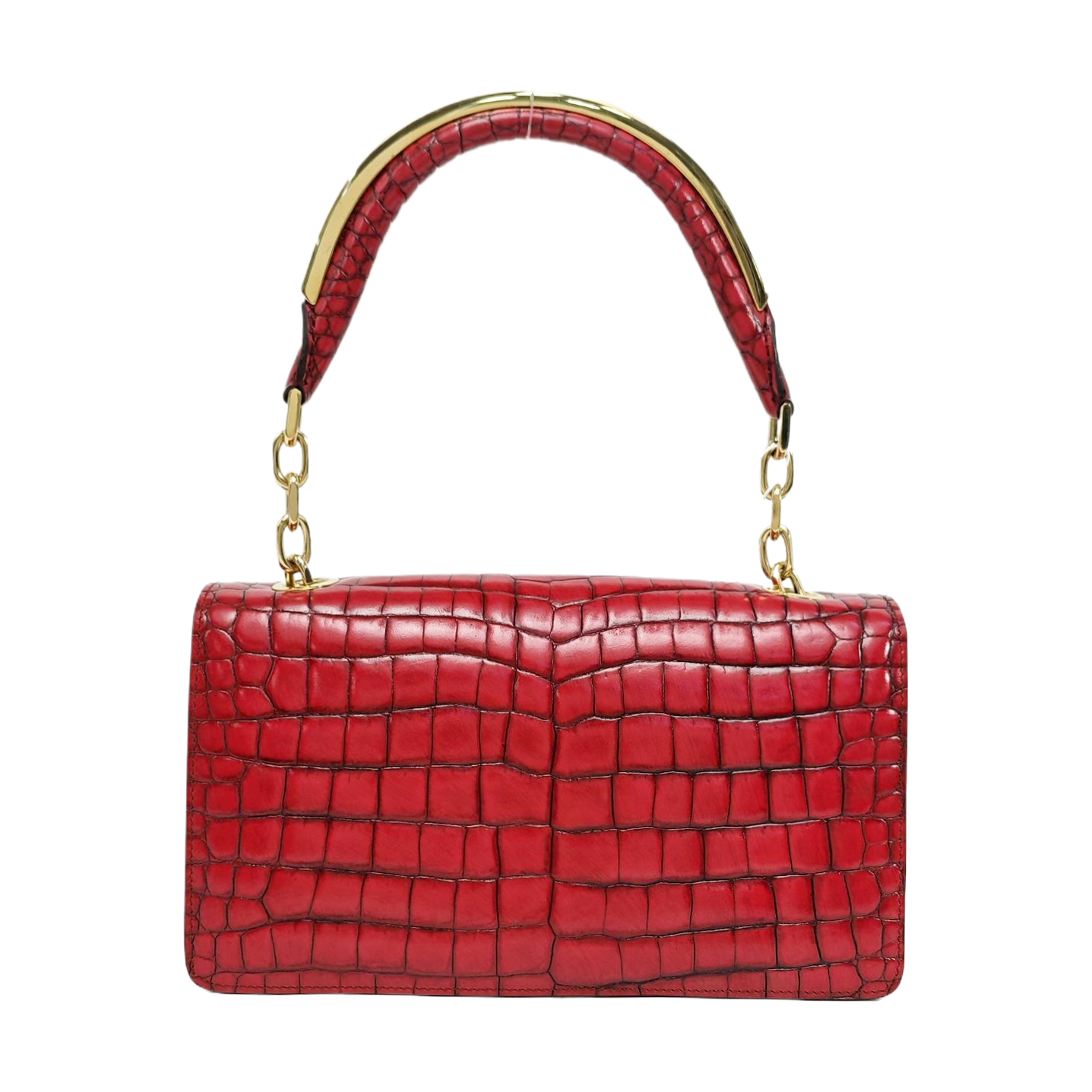 Calfskin Top Handle Bag Red