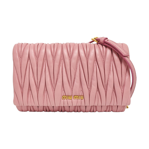 Quilted Lambskin Shoulder Bag Pink