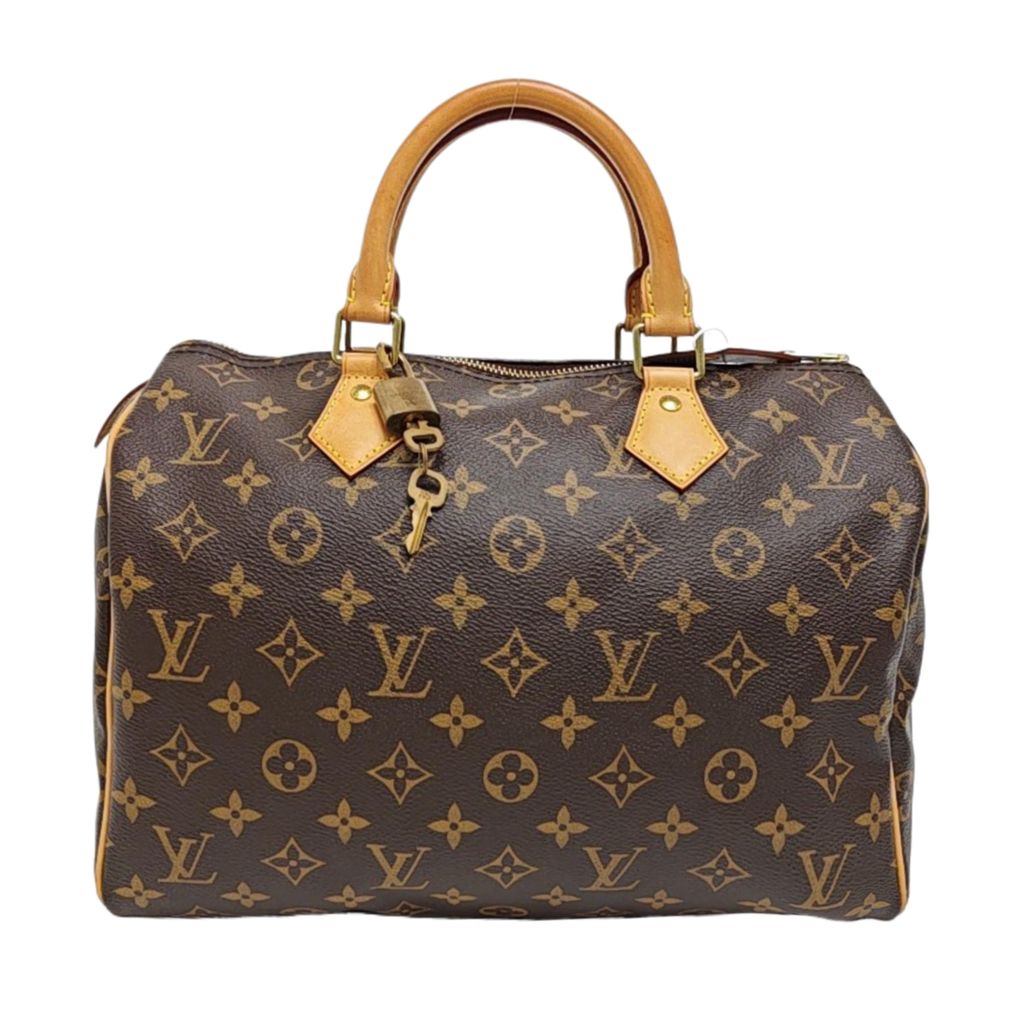 SPEEDY 30 Monogram Coated Canvas Brown