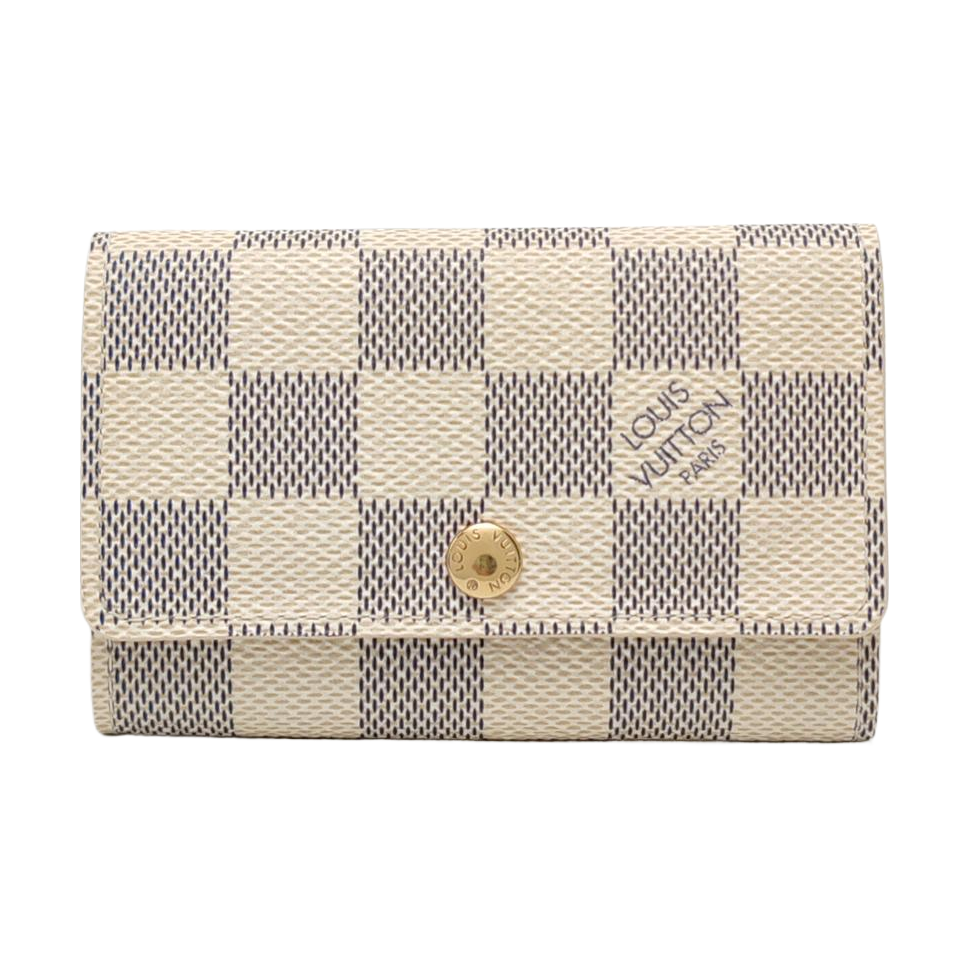 Damier Azur Coated Canvas Key Pouch White