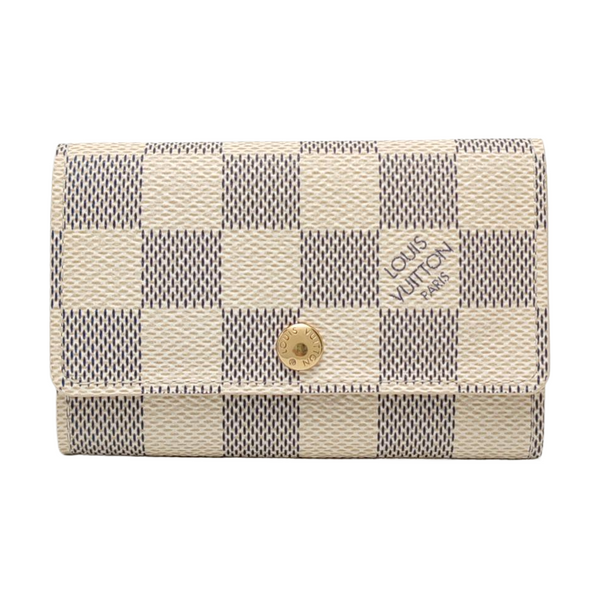 Damier Azur Coated Canvas Key Pouch White