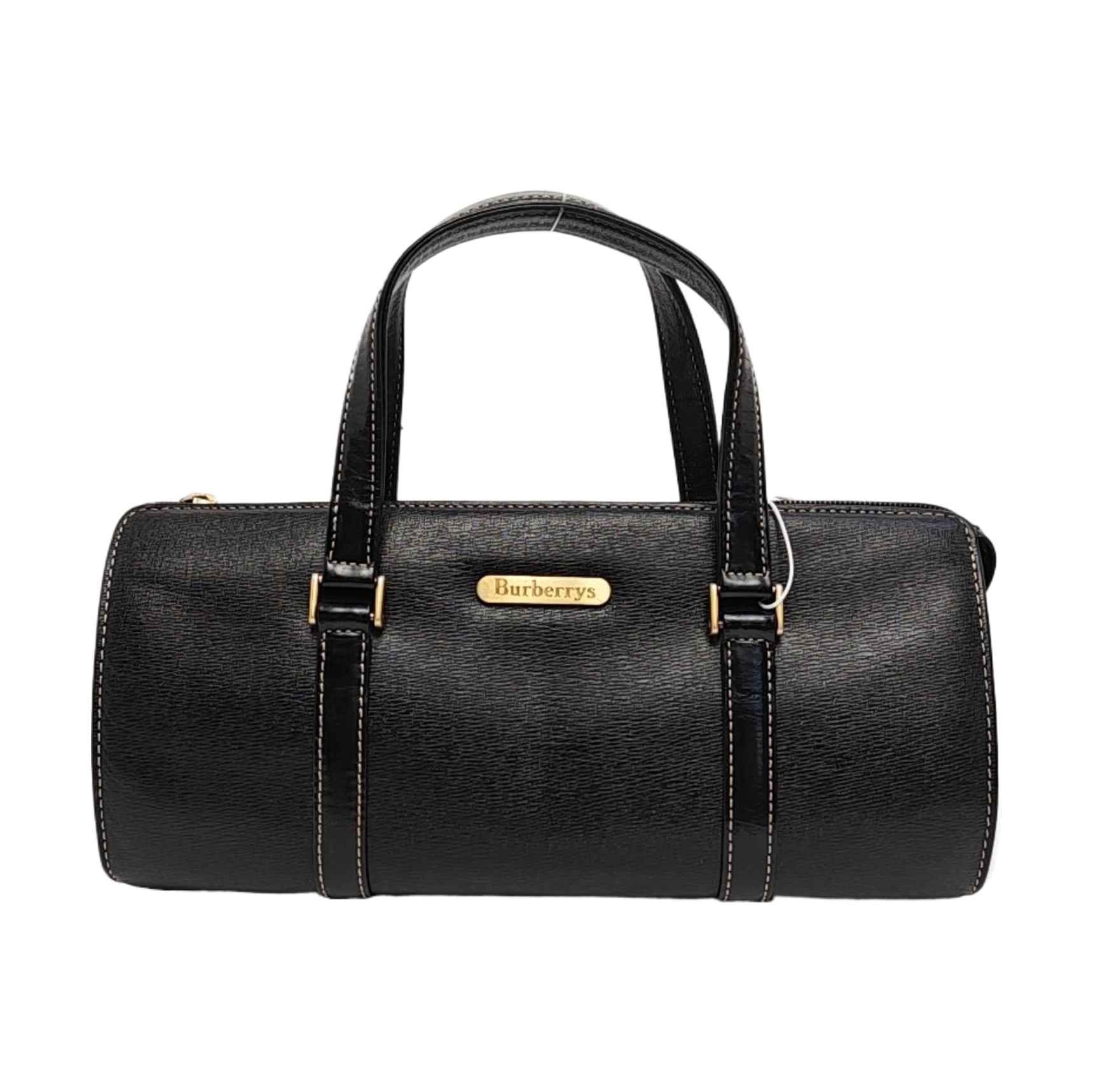 Calfskin Top Handle Bag Black