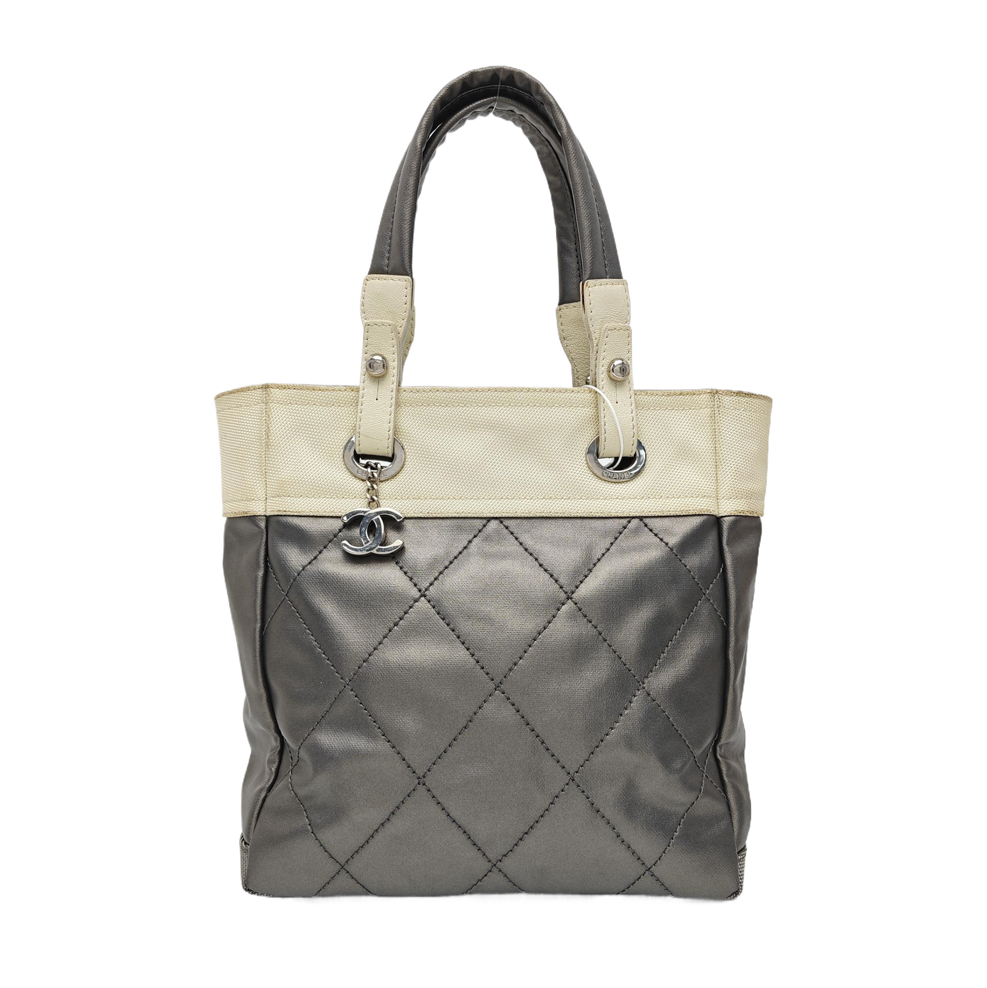 PARIS BIARRITZ Quilted Coated Canvas Gray