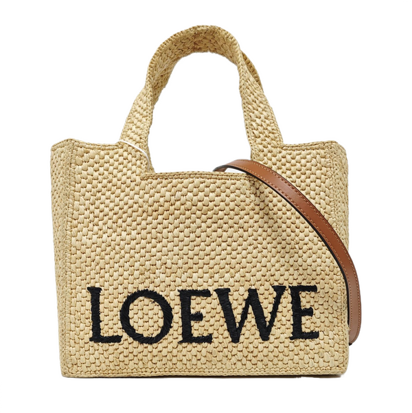 Font Tote Special Material Beige