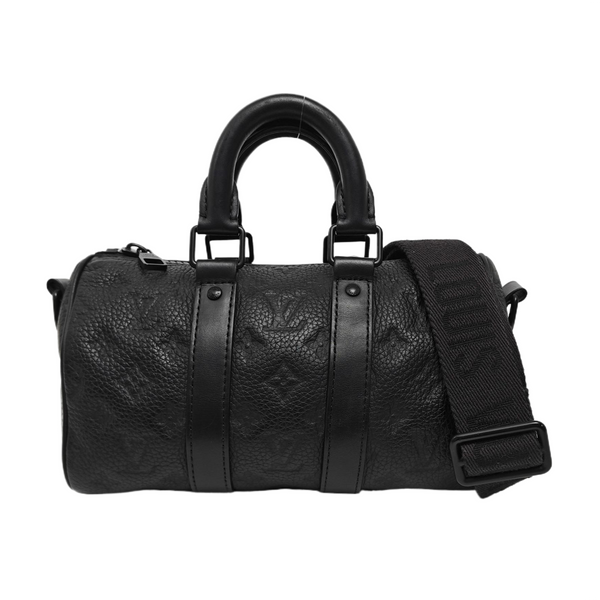 KEEPALL 25 Monogram Calfskin Black