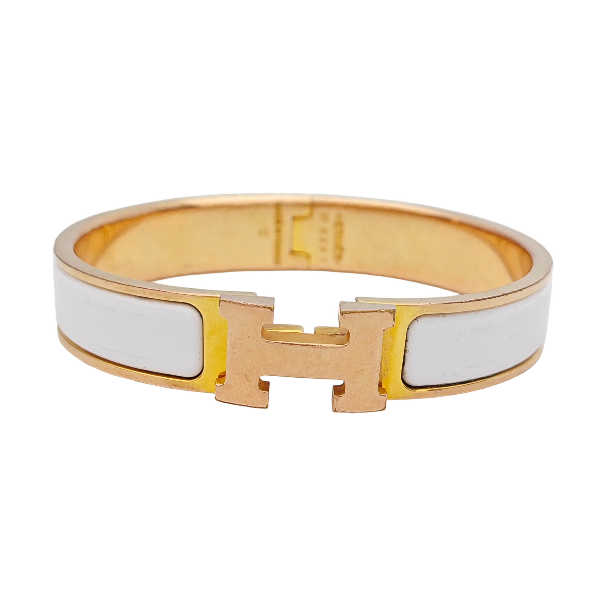 Clic H Metal Rose Gold Bangle