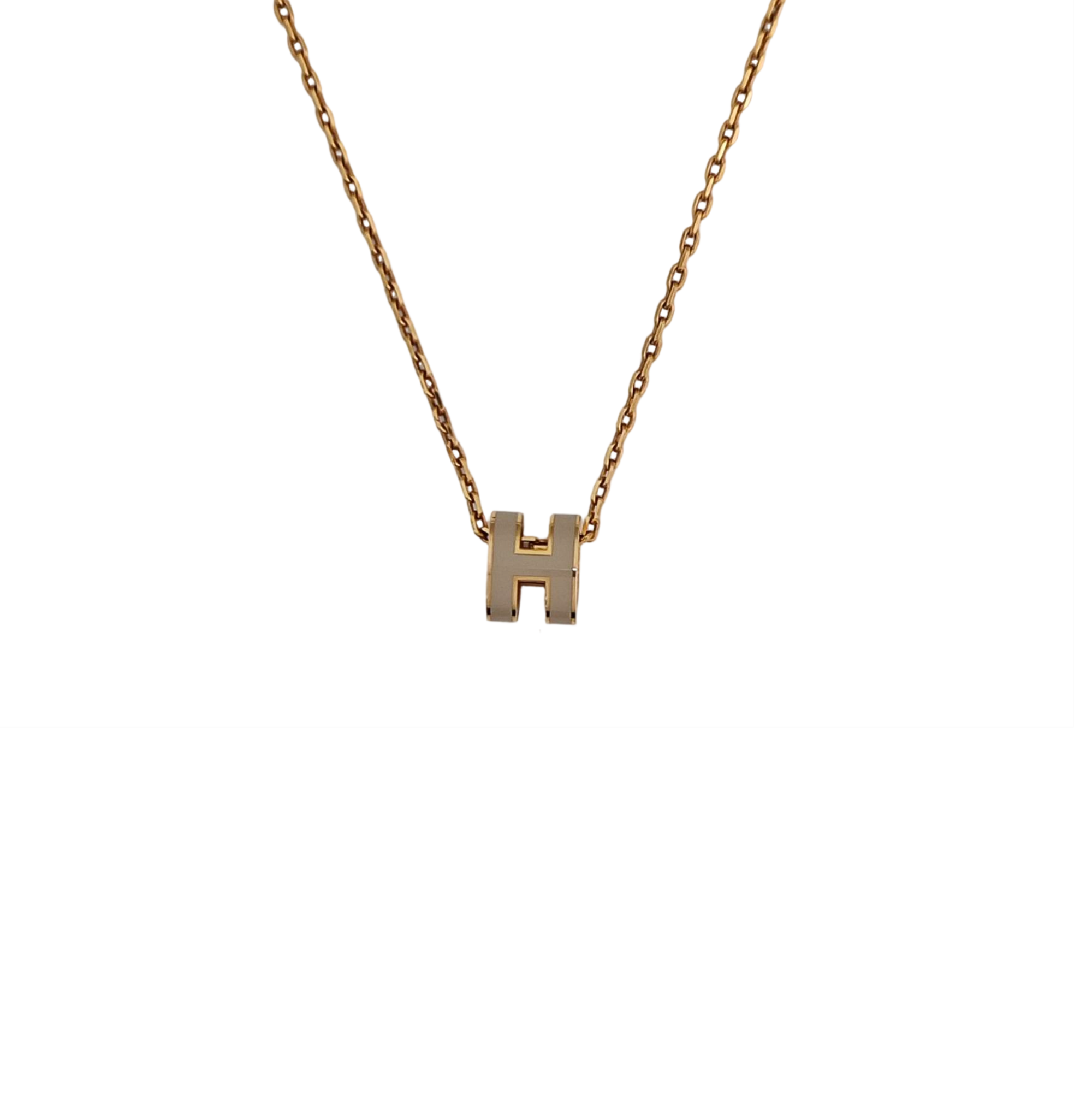 Pop H Metal Rose Gold Necklace