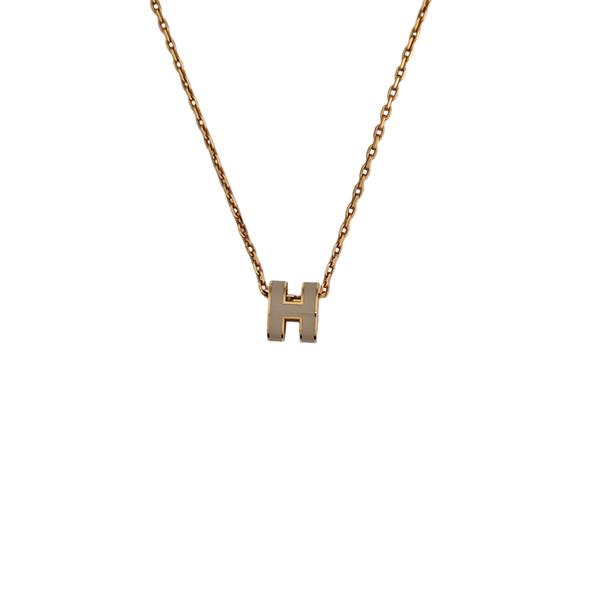 Pop H Metal Rose Gold Necklace