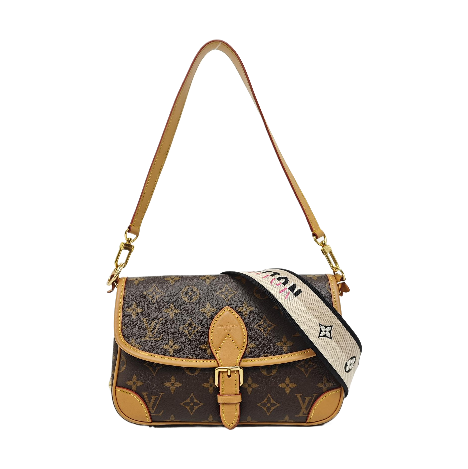 DIANE Monogram Coated Canvas Brown