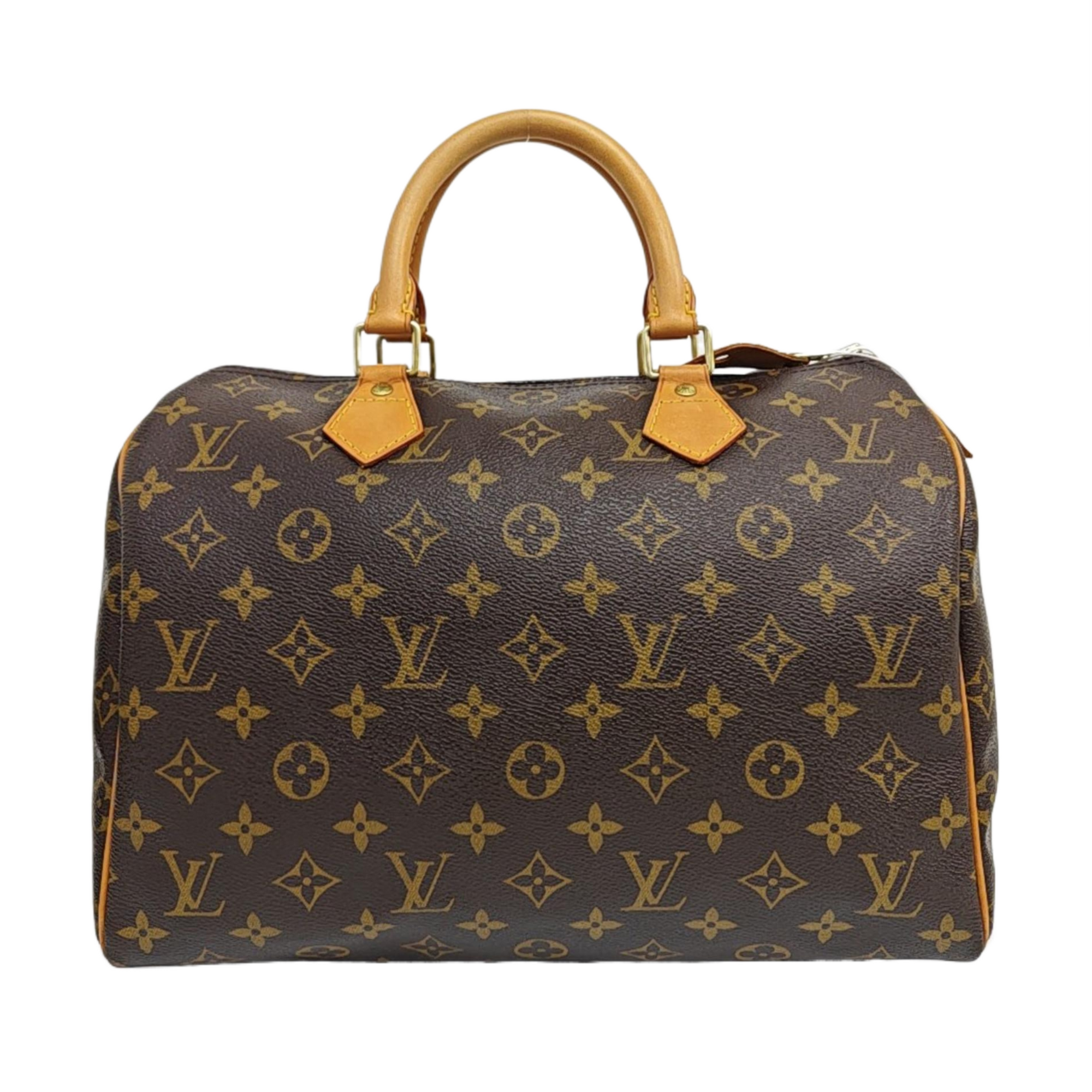 SPEEDY 30 Monogram Coated Canvas Brown