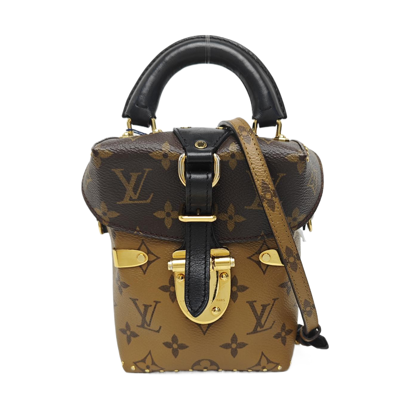 Monogram Coated Canvas Shoulder Bag Brown