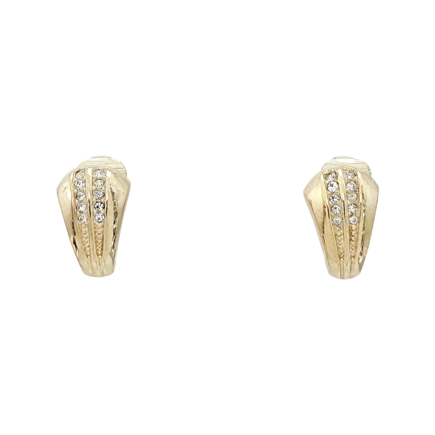 Metal Gold Clip On Earrings
