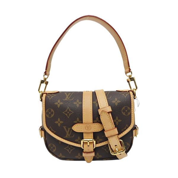 SAUMUR BB Monogram Coated Canvas Brown