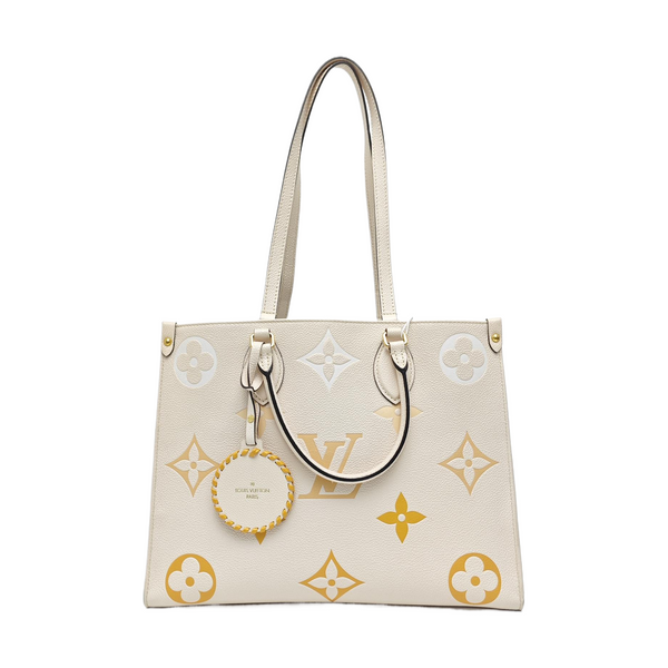 ONTHEGO MM Monogram Calfskin Beige