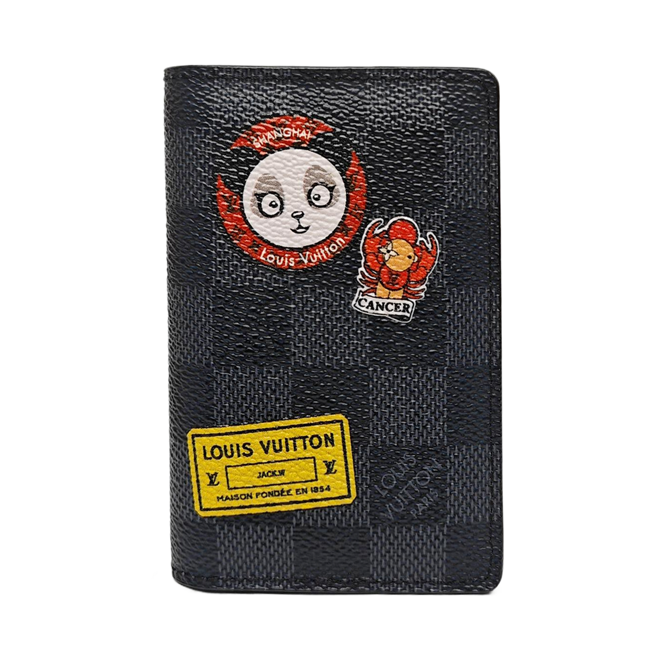 Damier Graphite Coated Canvas Card Holder Gray