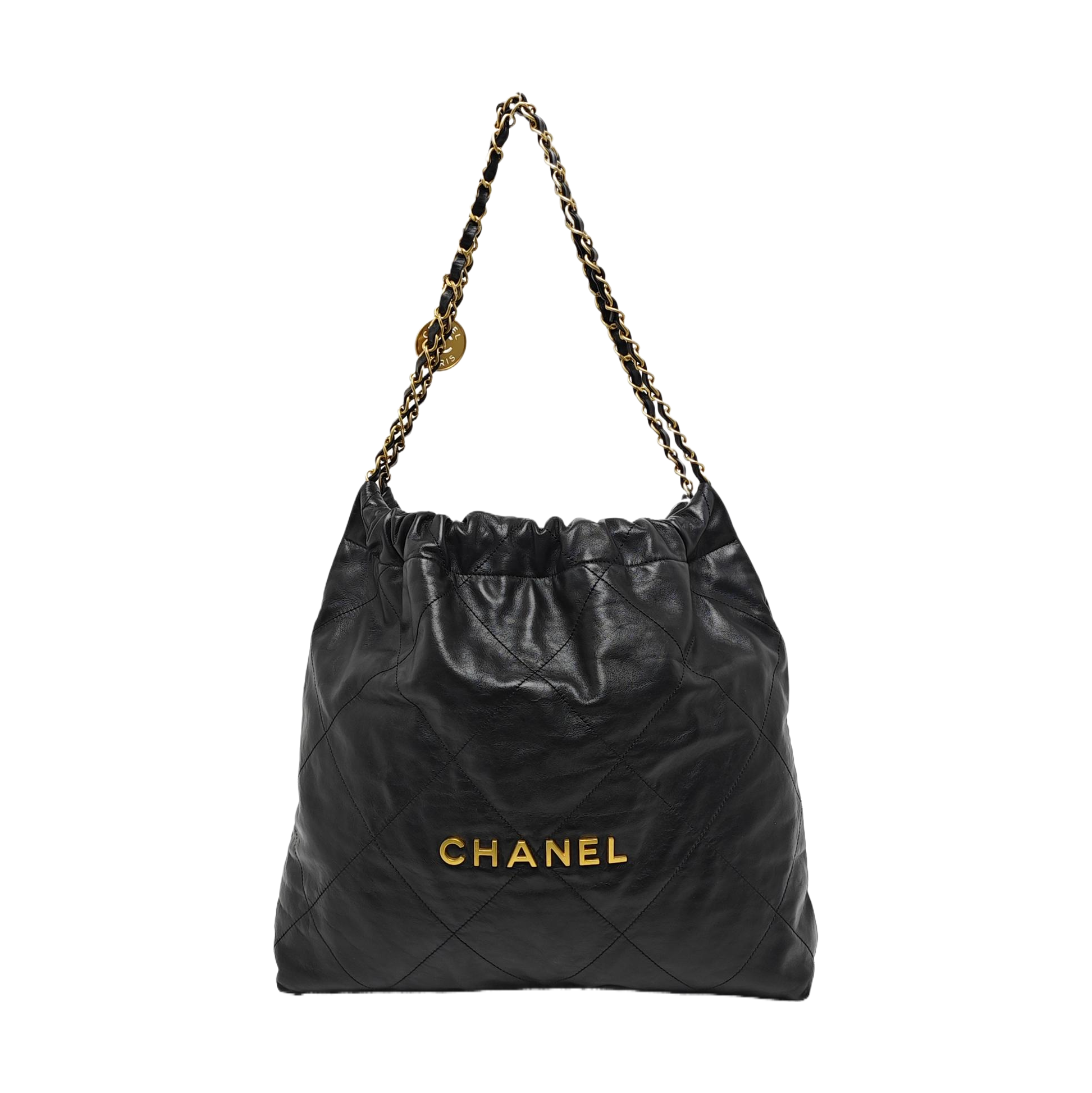 CHANEL 22 Medium Quilted Calfskin Black