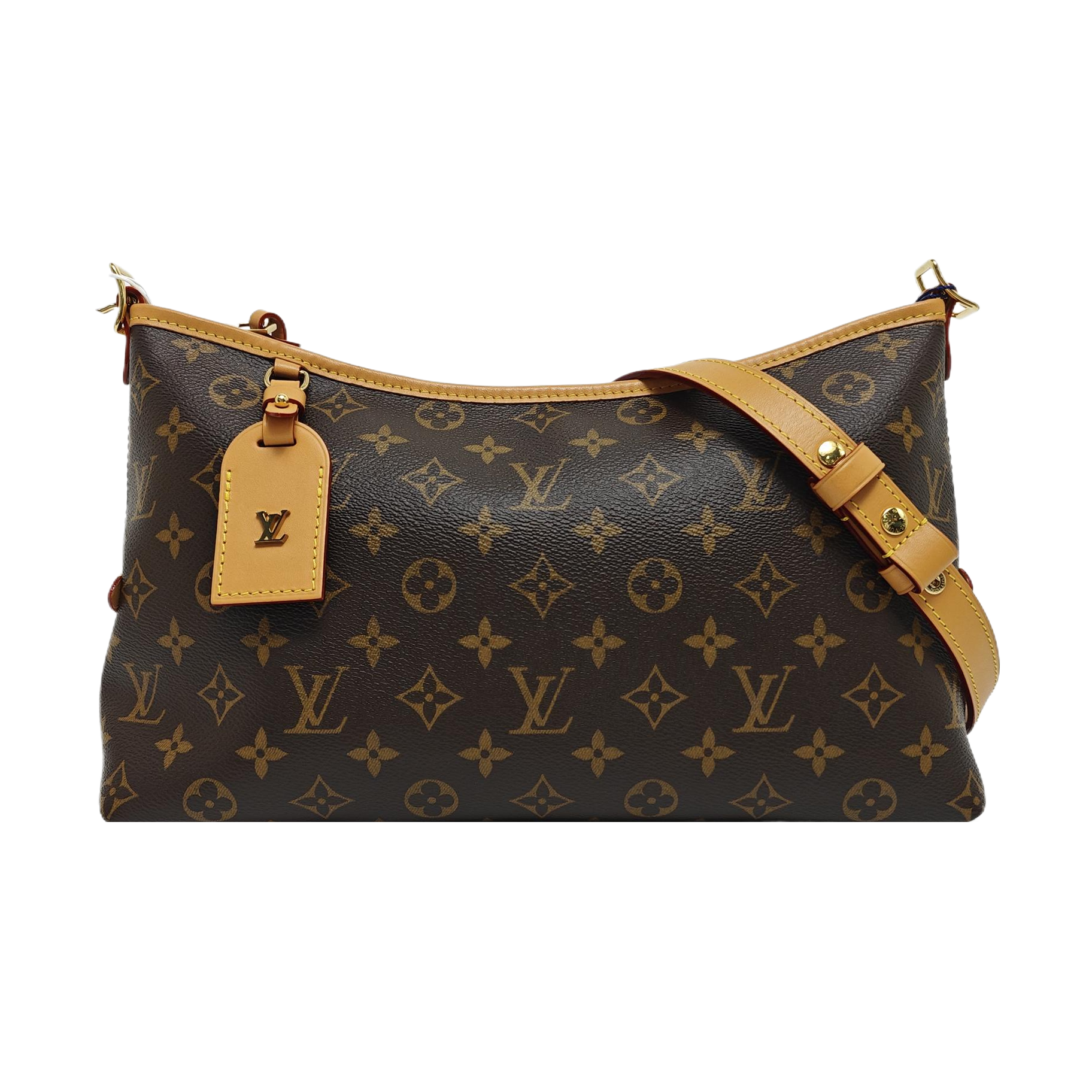 CARRYALL Small Monogram Coated Canvas Brown