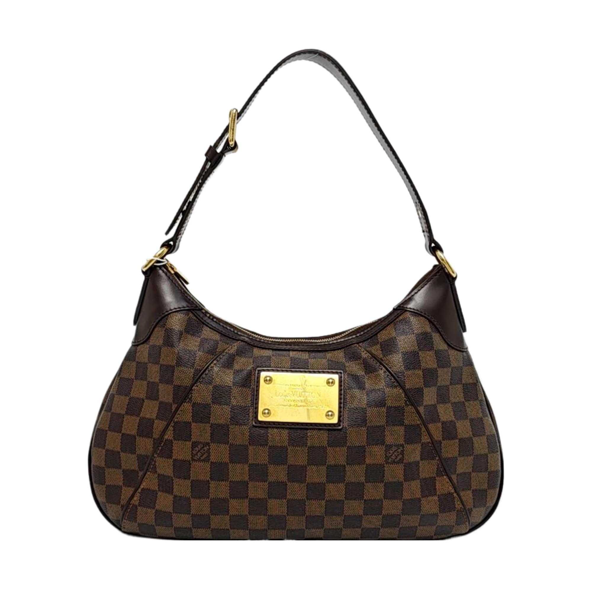 VINTAGE THAMES Damier Ebene Coated Canvas Brown