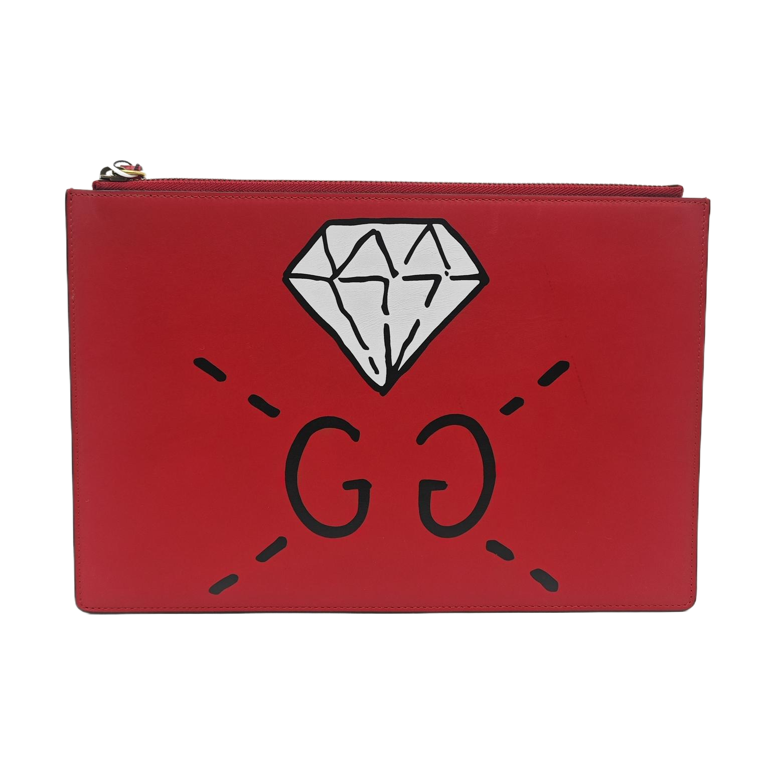 Calfskin Clutch Red