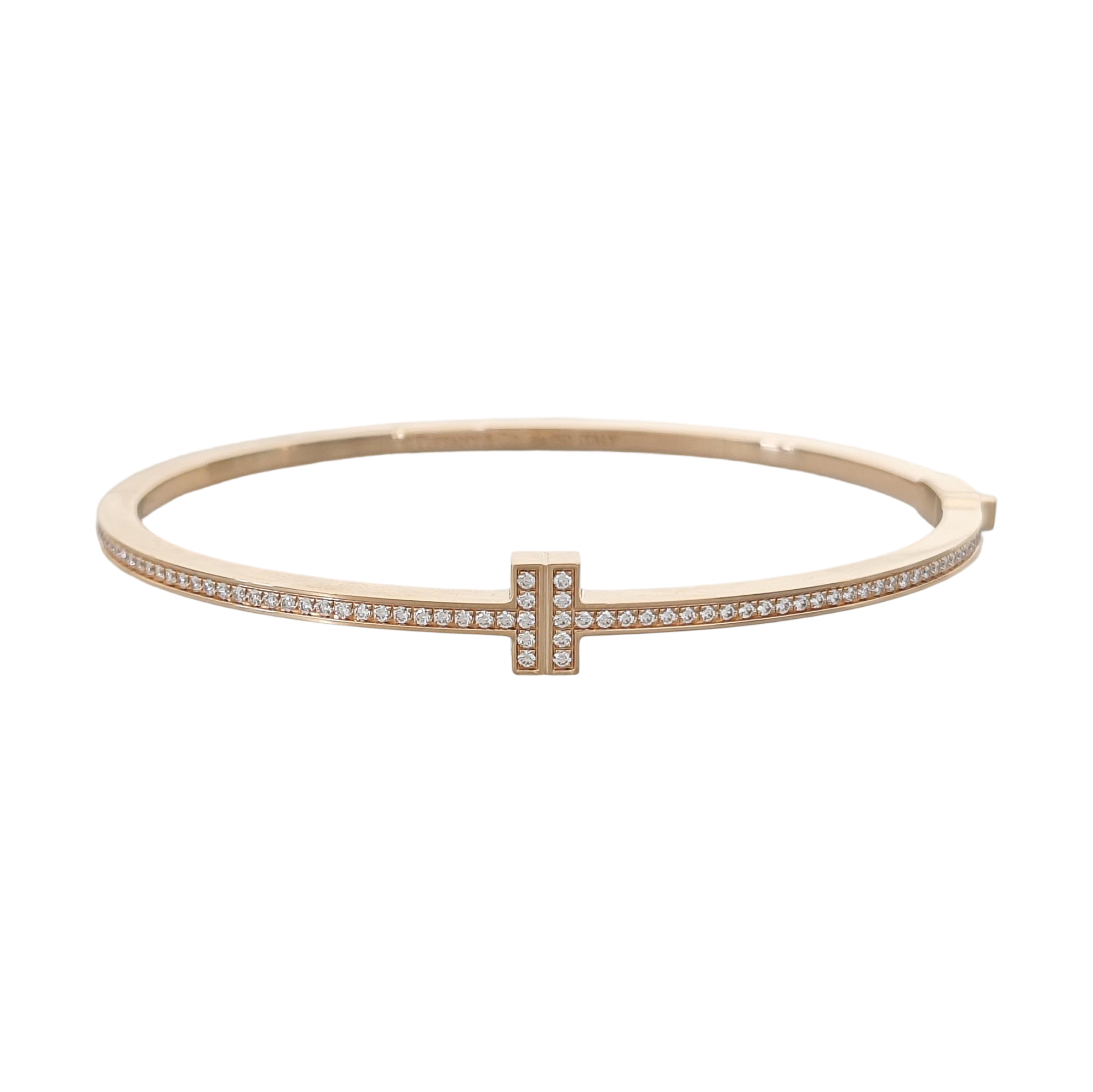 Tiffany T 18k Rose Gold Bangle