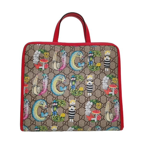 Children’s GG Bucket Monogram Coated Canvas Beige