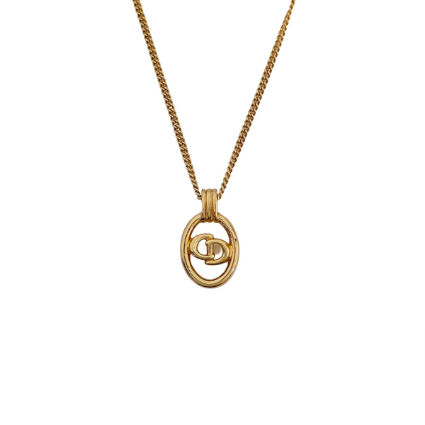 Twist Round Metal Gold Necklace