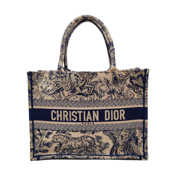 Authenticated pre-owned  Book Tote Medium Canvas Blue - Tote Bag at Looply