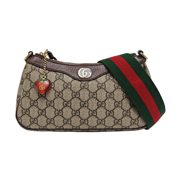 Ophidia Small Monogram Coated Canvas Beige