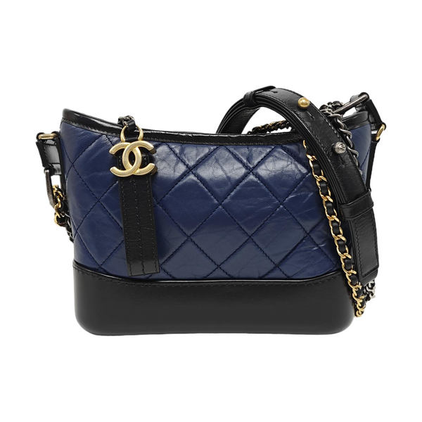 Authenticated pre-owned  GABRIELLE Quilted Calfskin Blue - Crossbody Bag at Looply