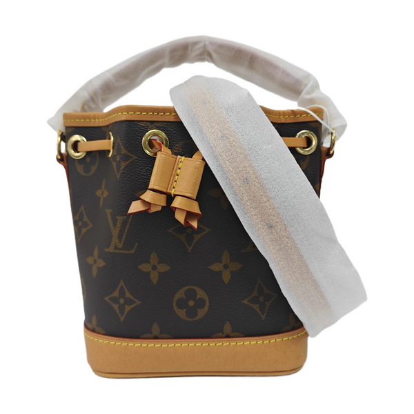 NOÉ Nano Monogram Coated Canvas Brown