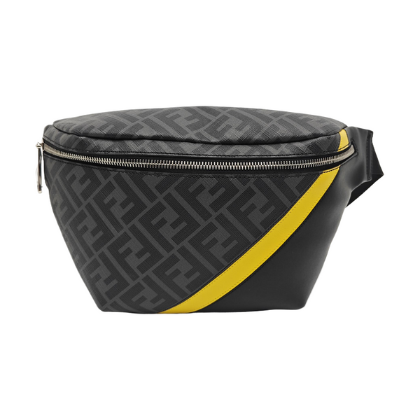 Coated Canvas Belt Bag Gray