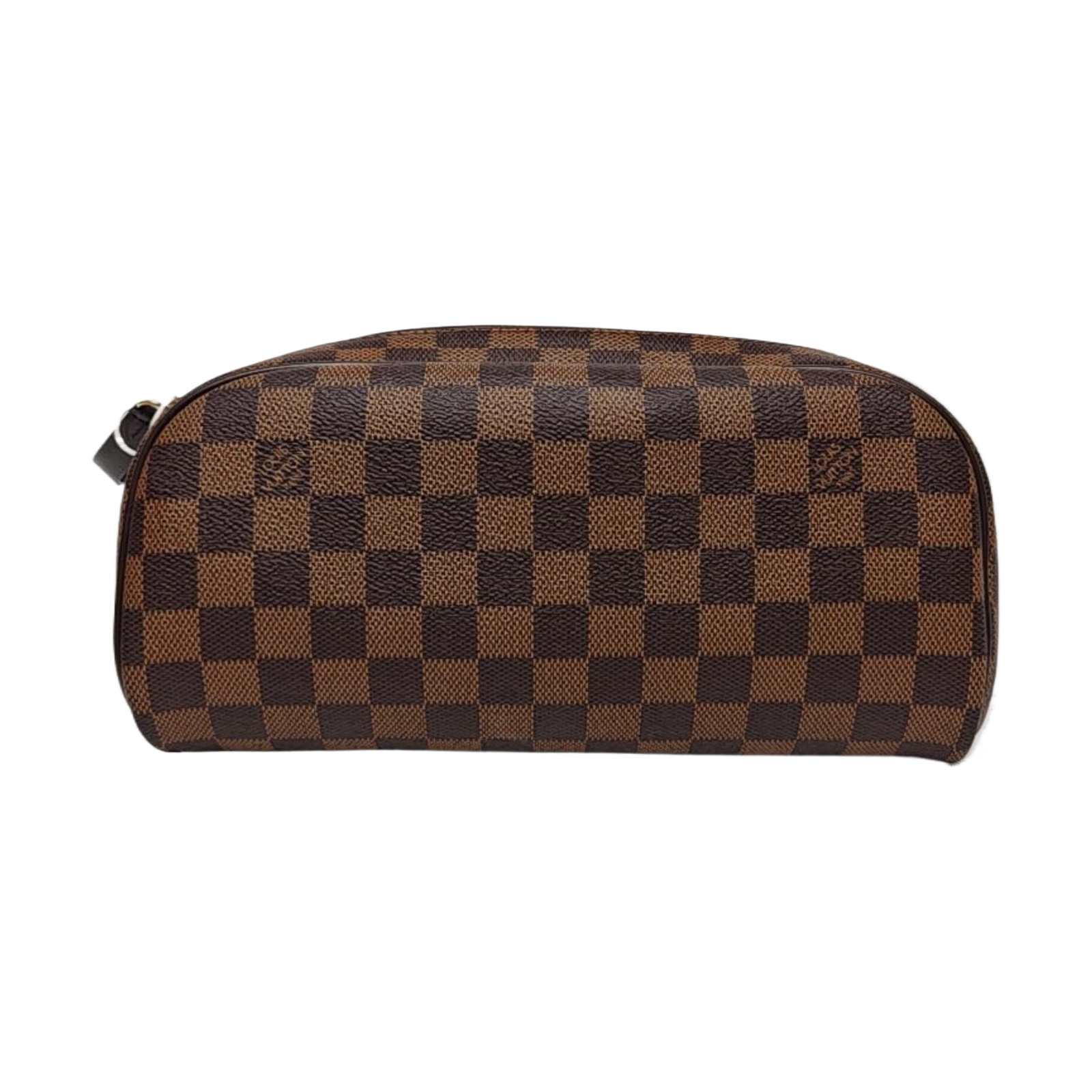 Damier Ebene Coated Canvas Clutch Extra Large Brown