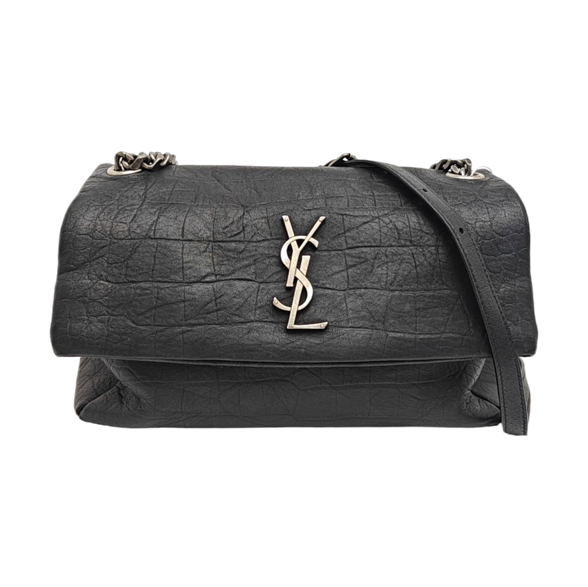Calfskin Shoulder Bag Black