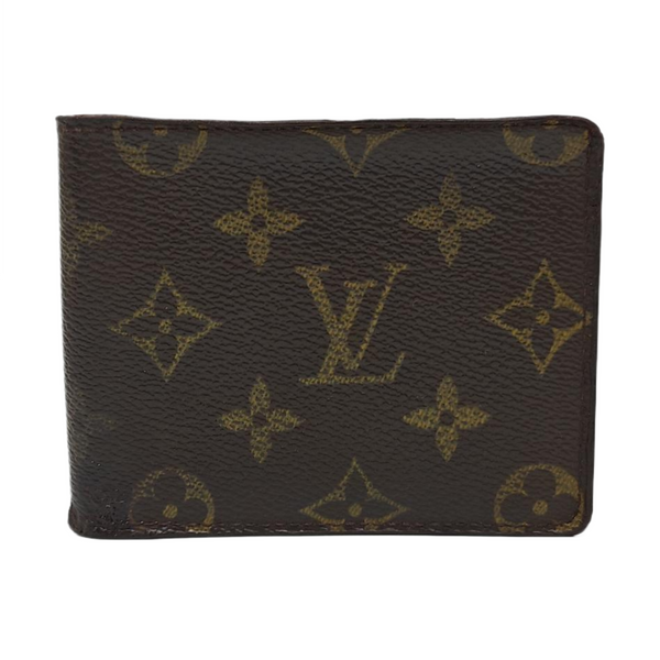 Monogram Coated Canvas Wallet Brown