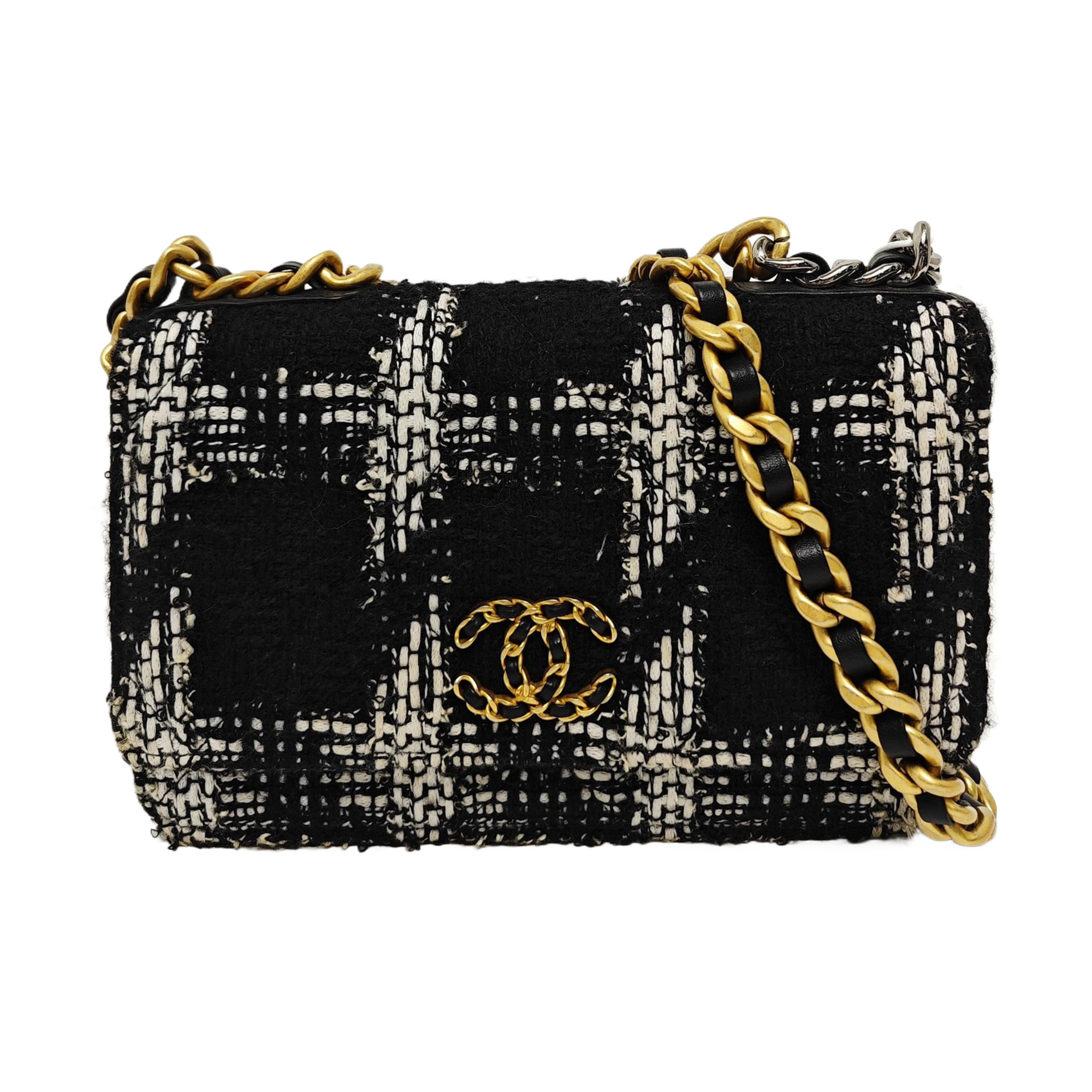 CHANEL 19 Acolchado Lana Multicolor
