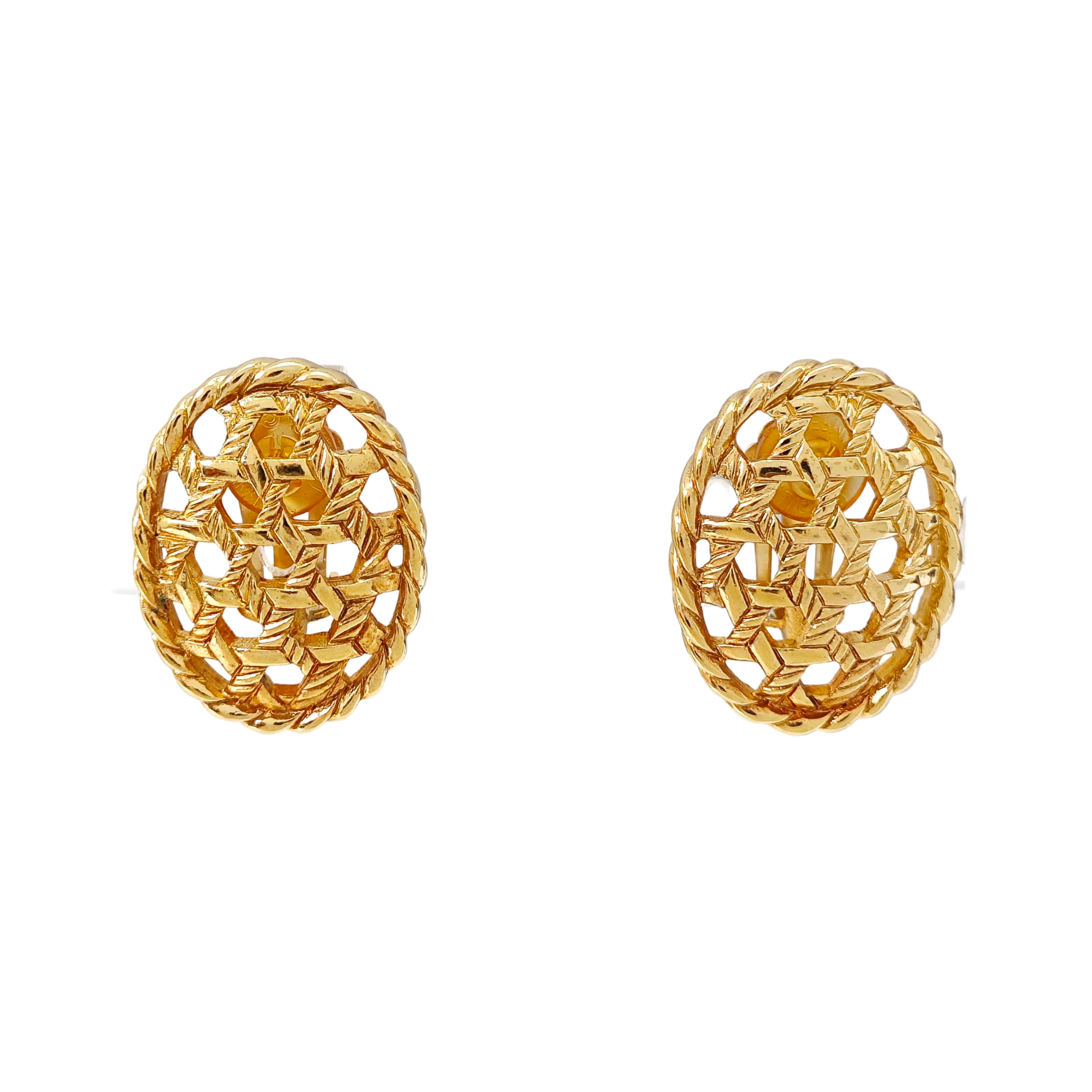 Metal Gold Clip On Earrings