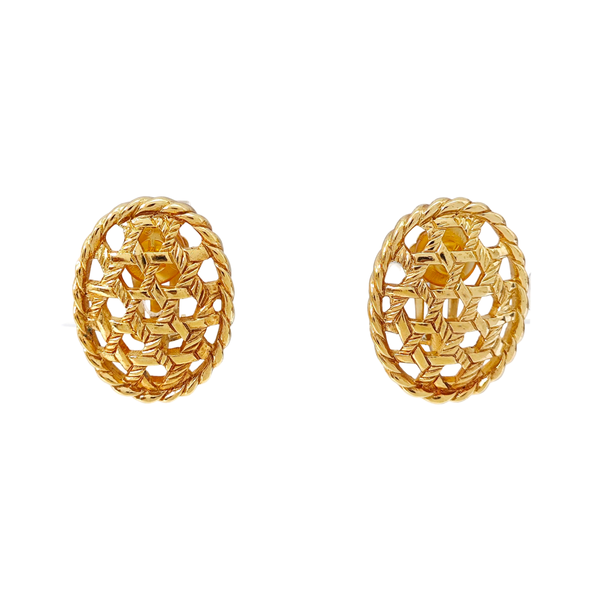 Metal Gold Clip On Earrings